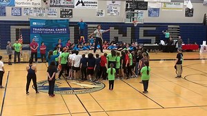 Blanket toss at the Native Youth Olympics: 2019 Traditional Games!...