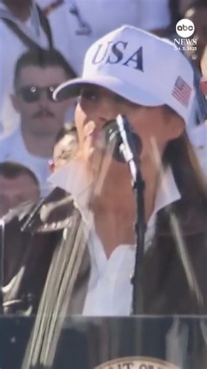 Video Melania Trump greets sailors with 'hooyah' at Navy 250 event