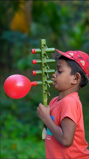 Coconuts tree Creation with Four Colourful Balloons Toys #shorts #crafts