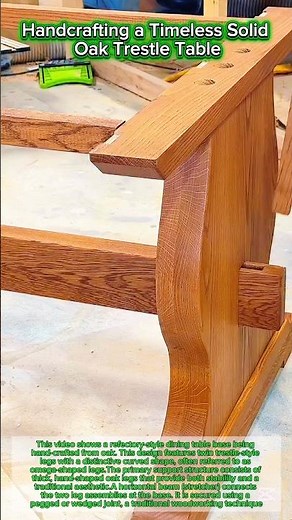 Handcrafting a Timeless Solid Oak Trestle Table