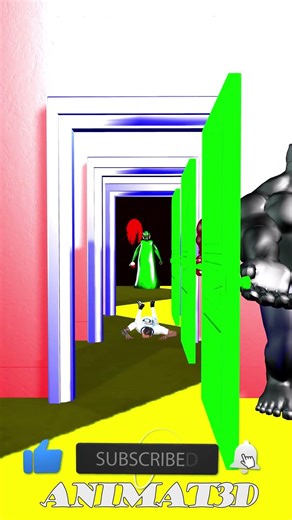 The Hulks Open the Door! 😱 Messi Escapes Granny! #granny #scaryteacher #funny #animation #funnyshort