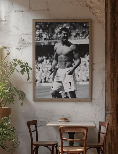 Cristiano Ronaldo Poster | CR7 Soccer Wall Art | Football Legend Print | Sports Icon Decor | Portugal Fan Gift | Athlete Room Art - Etsy