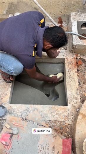 Blue Steps Construction on Instagram: "How to finish interceptor manhole perfectly. #constructionsrilanka #houseconstruction #manhole #srilanka #designandbuild"