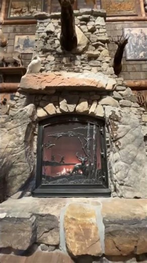 Giant fireplace #shorts #fireplace #hunting