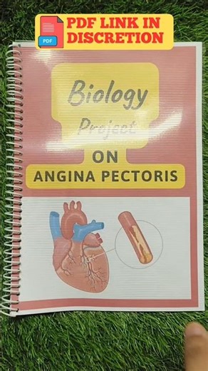 Biology Project File Class 12th || Project On Angina Pectoris || #diy #project #class12 #biology