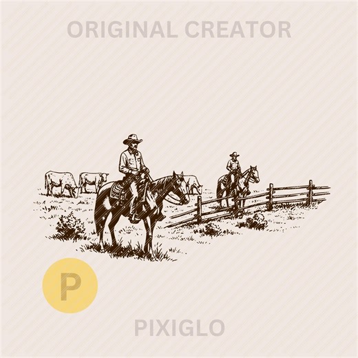 Cowboy Vintage Western Line Art Png * Rodeo Digital Art Download Printable Western Shirt Print on Demand #848 - Etsy