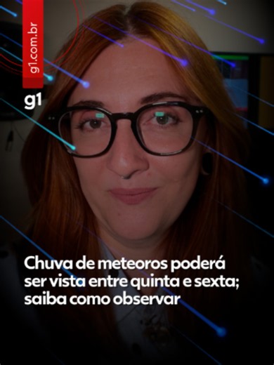 Chuva de meteoros ☄️ - Uma chuva de meteoros terá seu pico na madrugada de sexta-feira (31). Em condições favoráveis, será possível observar até 25 meteoros por hora, segundo a Agência Espacial Brasileira (AEB), unidade de pesquisa vinculada ao Ministério da Ciência, Tecnologia e Inovação (MCTI). A Lua cheia deve reduzir a visibilidade dos meteoros mais fracos, mas o fenômeno ainda poderá ser observado a olho nu, sem necessidade de telescópios ou binóculos. É o que explica Marcelo De Cicco, astr