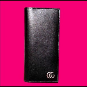 AUTHENTIC Gucci black marmont long unisex wallet