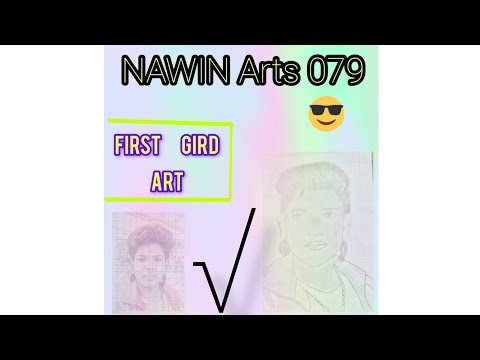 How to Draw a Realistic Face using the Grid Method |@NAWIN Arts 078