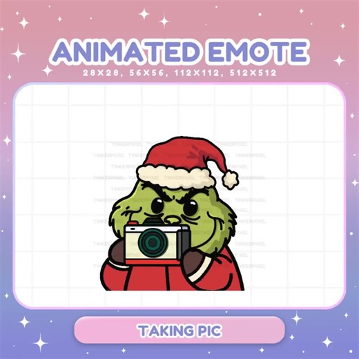 Grinch Emote Animated Twitch, Christmas Twitch Streaming Vtuber Chat (digital Download) - Etsy