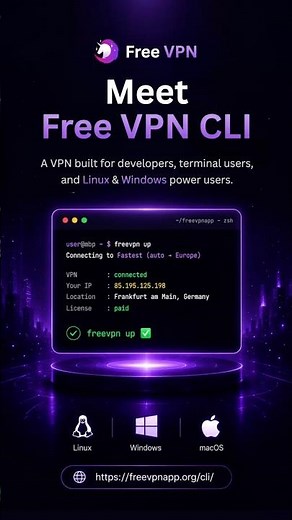 A VPN built for terminal users, developers, and Linux power users.