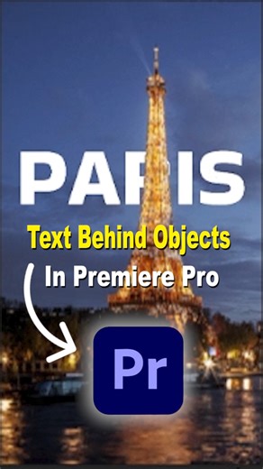How To Add Text Behind Objects In Premiere Pro 🗼🗼II Premiere Pro Me Object Ke Pichhe Text Kaise Jode