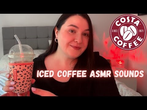 ASMR | Iced Coffee Sounds🧋(Ice sounds, Scratching, Tapping and Whispers)