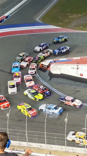 Crash that ended the Charlotte Roval Xfinity Race. #NASCAR #Crash #Wreck
