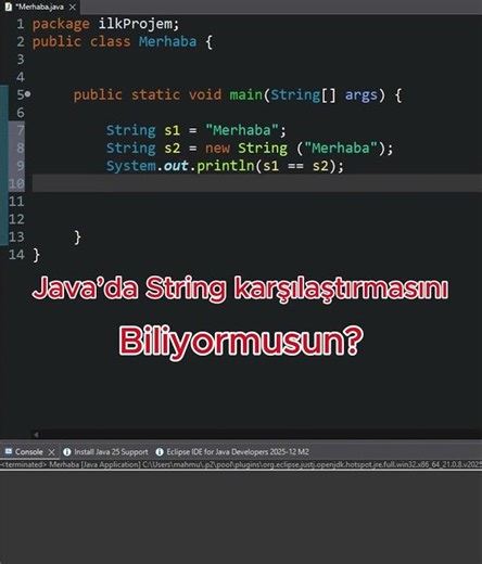 Java String Karşılaştırma: == vs .equals()