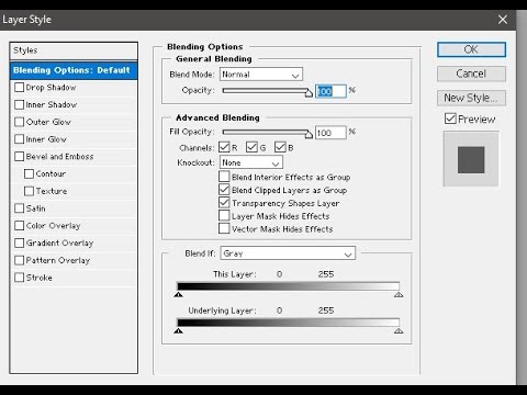 Photoshop Me Layer Properties / Layer style Kaise Istemal Kare?