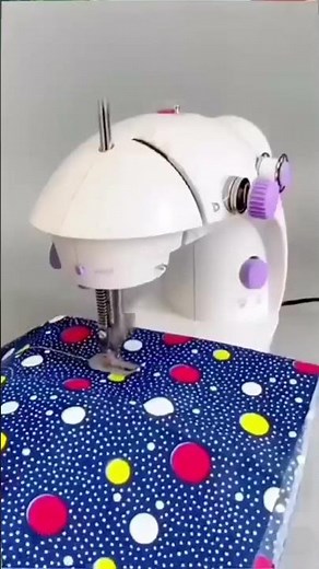 Tiny But Mighty! ✨ Beginner Sewing Made Easy! #MiniSewingMachine #SewingForBeginners #PortableSewing