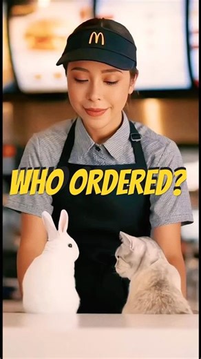 This Is How They Order McDonald’s🍔🍟#cat #bunny #funny #cute #memes