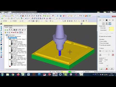 MasterCam X5 || Basic Milling Example || Contour and Pocket Mill