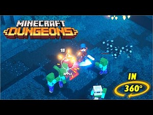 Minecraft Dungeons in 360° - Creeper Woods Gameplay in VR 360