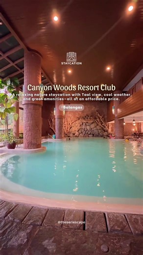 A relaxing nature staycation with Taal view, cool weather, and great amenities — all for around ₱2,000 per night. 📍Canyon Woods Resort Club 🚘 Diokno Highway, San Gregorio, Laurel, Batangas ✅ Affordable rates ✅ 3 Swimming Pools ✅ Plenty of Activities ✅ Rooms with Taal view ✅ Tagaytay weather #CanyonWoods #CanyonWoodsTagaytay #TheSeriescape