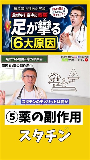 [Statins] Causes of Leg Cramps ⑤ Drug Side Effects