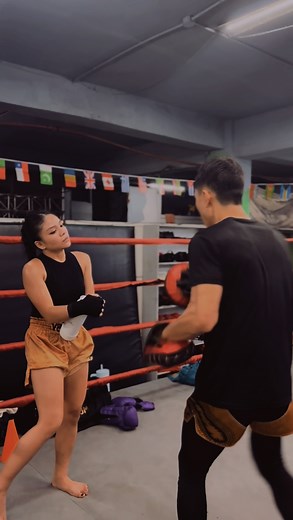 Chikahan with coach in 2 different versions😂 Khen "the Taskmaster" Marques #muaythai #muaythaitraining #muaythaigirl | Gia Gonzales