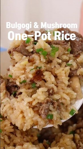 Korean Beef Bulgogi & Mushroom One Pot Rice That Will Change Your LIFE! 🔥