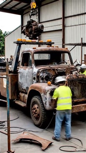 Rusted Tow Truck Brought Back to Life #restoration #classic #automotive