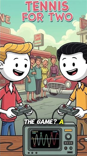 The First Video Game Ever?! #HistoryFacts #VideoGames #TennisForTwo