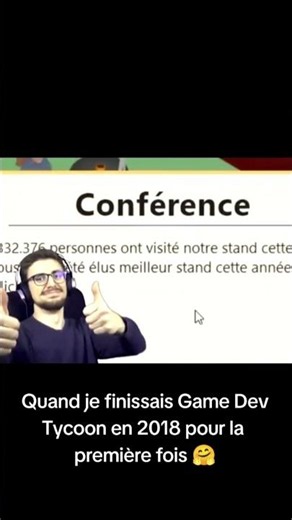 Quand je finissais Game Dev Tycoon en 2018 pour la première fois 🤗 #retrospective #gamedevtycoon