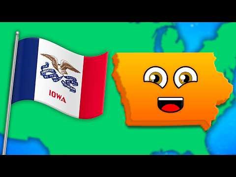 Explore The Midwestern State Of Iowa! | US State Geography Songs | KLT Geography