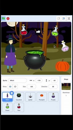 Halloween Game on Scratch - Make a potion