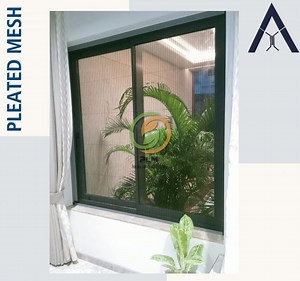 [Hot Item] Fiberglass Polyester Pleated Wire Mesh Fold Window Screen