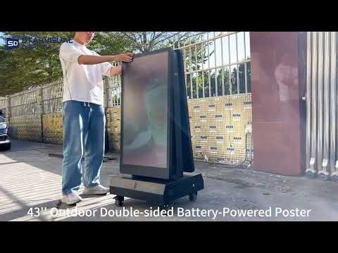 43'' Outdoor Double sided Battery Powered Poster