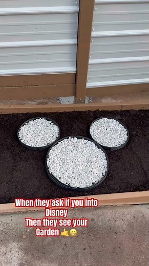 Excited to put some flowers on this Mickey Mouse Garden Design #mickeymouse #disneytheme #disneyland
