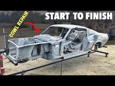 Cowl Repair START to FINISH - 1967 Mustang Fastback Shelby GT500 - Replica Tribute Project Build