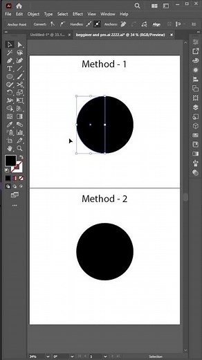 What's The EASIEST Way to Cut a Circle - Adobe Illustrator 2025 #trending #adobeillustrator #shorts