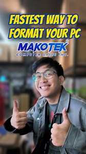 Medyo lag na ang PC? I-format mo na yan! Here's the fastest way on how to do it. 💯 #Makotek #MakotekComputers #MakotechTips | MakoTek - CDO