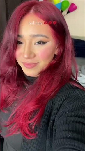 L’Oréal HiColor Red mixed with magenta + 30 volume 🍒💋☺️ #redhair #redhaircolor #redhead