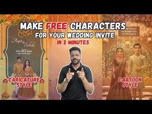 How to Create Caricature for Wedding Invites | Pixar Style Cartoon Invite Tutorial | Make AI Invite
