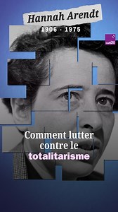 1.5M views · 25K reactions | Elle est l'une des plus grandes philosophes du XXe siècle. De son concept de "banalité du mal" au lien qu'elle établit entre travail et totalitarisme, elle nous donne les clés pour combattre les régimes totalitaires, et fait de l'action collective la base de la liberté. Voici quelques éléments pour mieux comprendre la pensée d'Hannah Arendt. | France Culture | Facebook