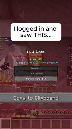 I Logged In To THIS. . .💀 #minecraft #smp