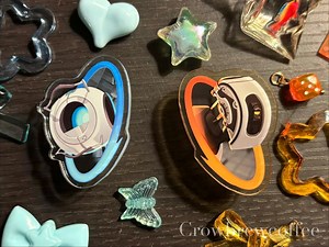 Portal Wheatley   Glados 1.5” Acrylic Pin Set (2pcs) - Read Desc! - Etsy