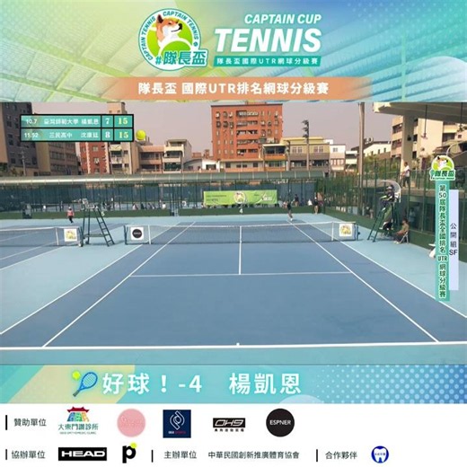 🎾🔥 隊長盃國際 UTR 排名網球分級賽｜精彩好球精選 🔥🎾💥 #4 楊凱恩