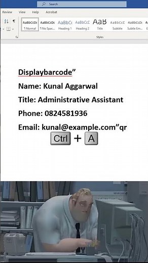 How to create QR code in ms word 😱 #msword #office #document