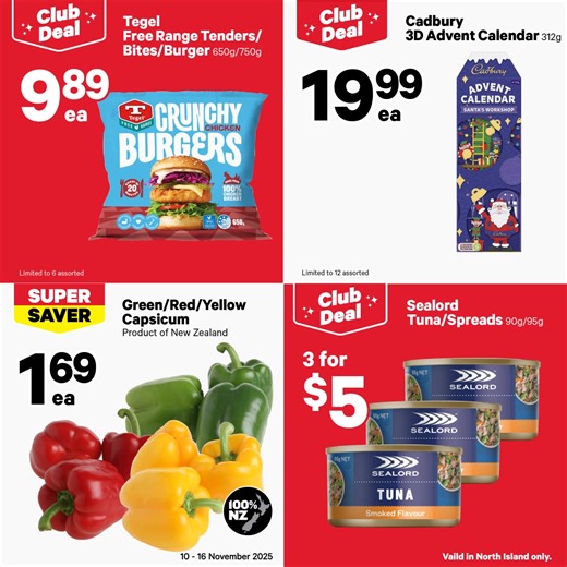 Check out the top deals this week! 🤩 Shop today at New World Kapiti 🛒 🔍 http://bit.ly/NorthIsland-mailer Prices valid 10 - 16 November 2025 in North Island stores. | New World Kapiti
