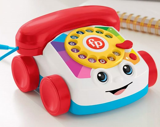 Baby's first "mobile" phone is now an actual mobile phone. The iconic Fisher-Price Chatter Telephone pull toy has been made into a working Bluetooth-connected handset for grownups. | CNET