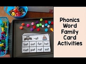 Phonics Word Family Card Activities