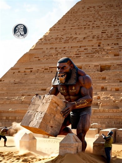 HOW THE PYRAMIDS WERE MADE #cadamitologia #fyp #ai #giants #egypt #desert #pyramids #alien